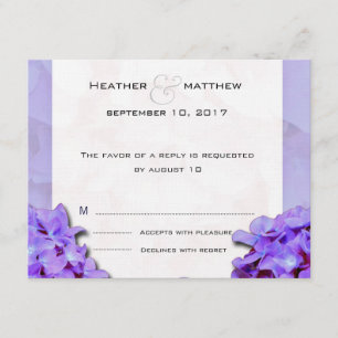 Lavander Hydrangeas RSVP