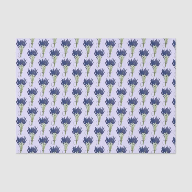 Lavandula Lavender Bunch Herb Purple Flower Garden Tissue Paper (Front)