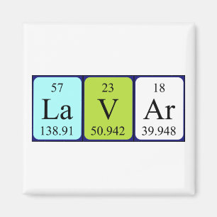 Lavar periodic table name magnet