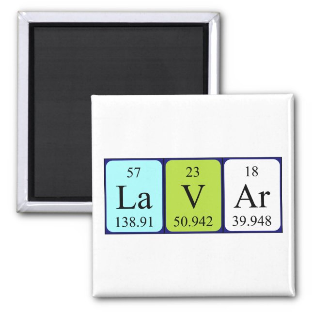 Lavar periodic table name magnet (Front)
