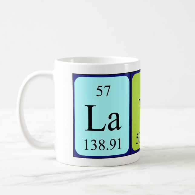 Lavar periodic table name mug (Left)