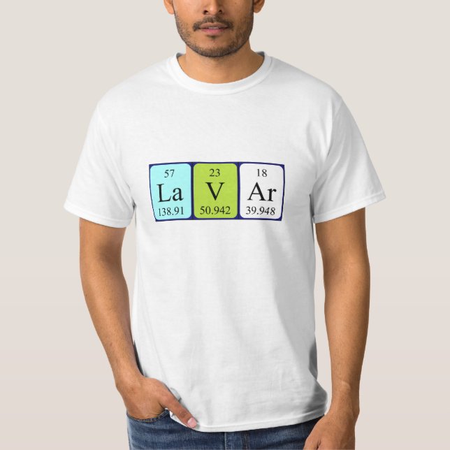 Lavar periodic table name shirt (Front)