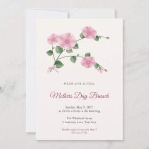 Lavatera Blush Mothers Day Brunch Invitation