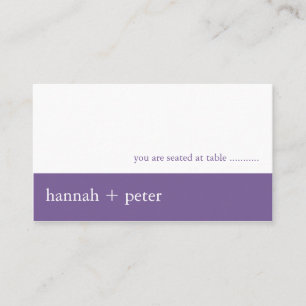 Lavendar Banner :: Guest Seating Card