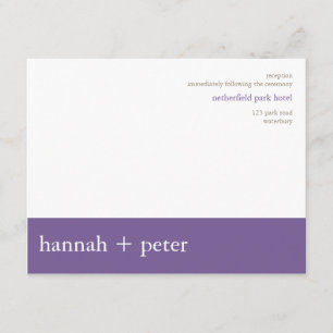Lavendar Banner :: Reception Invitation