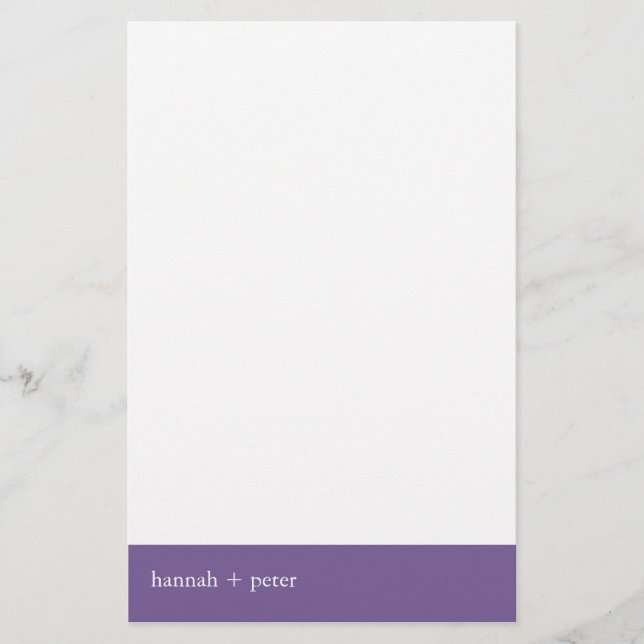 Lavendar Banner :: Stationery (Front)