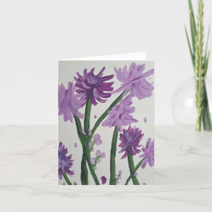 Lavendar Bell Flowers Note Card
