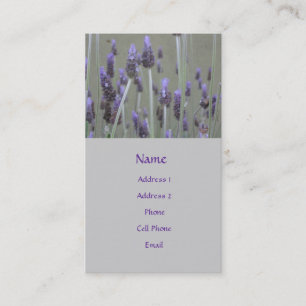 lavendar flowers - business card