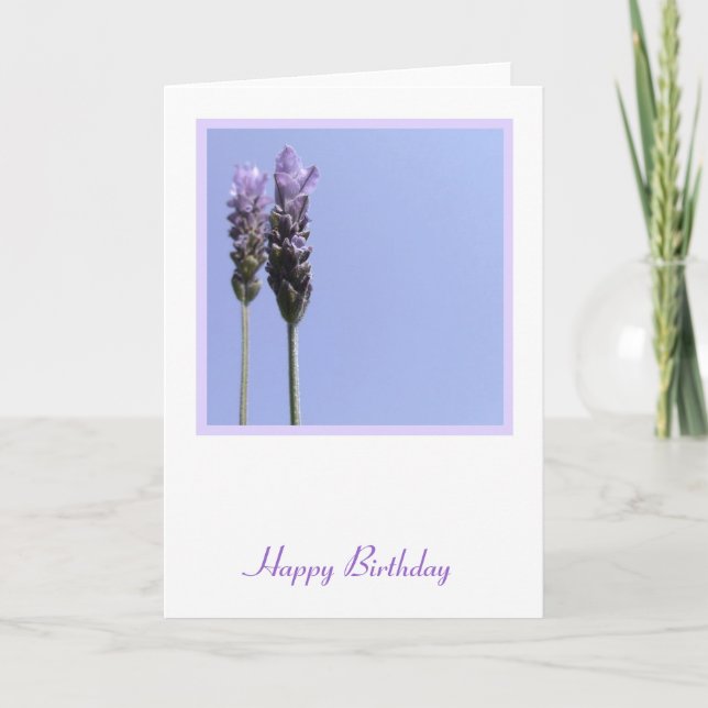 Lavendar Folded Greeting Card (Front)