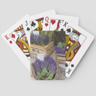 Lavendar for sale, Provence, France Playing Cards
