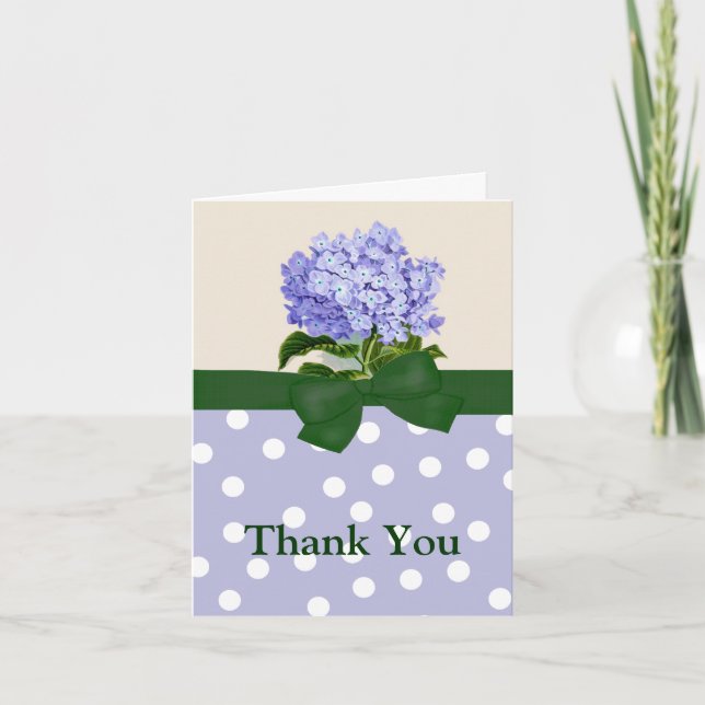 Lavendar Hydrangea Greeting Card (Front)