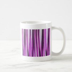 Lavendar, Iris and Grape Stripy Pattern Coffee Mug