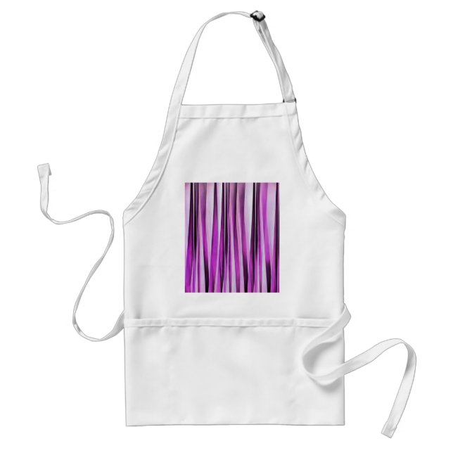Lavendar, Iris and Grape Stripy Pattern Standard Apron (Front)