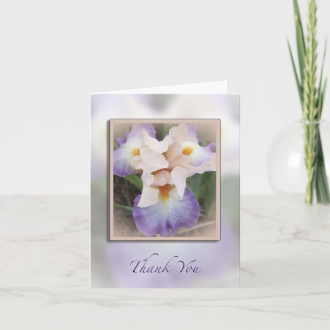 Lavendar Iris Thank You card (Front)