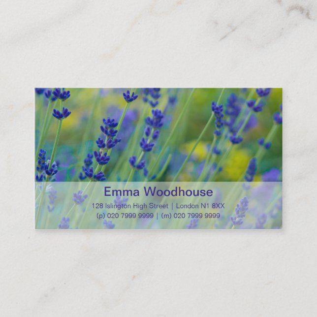 Lavendar | Lavendel Business Card (Front)