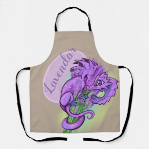Lavendar little herb dragon apron