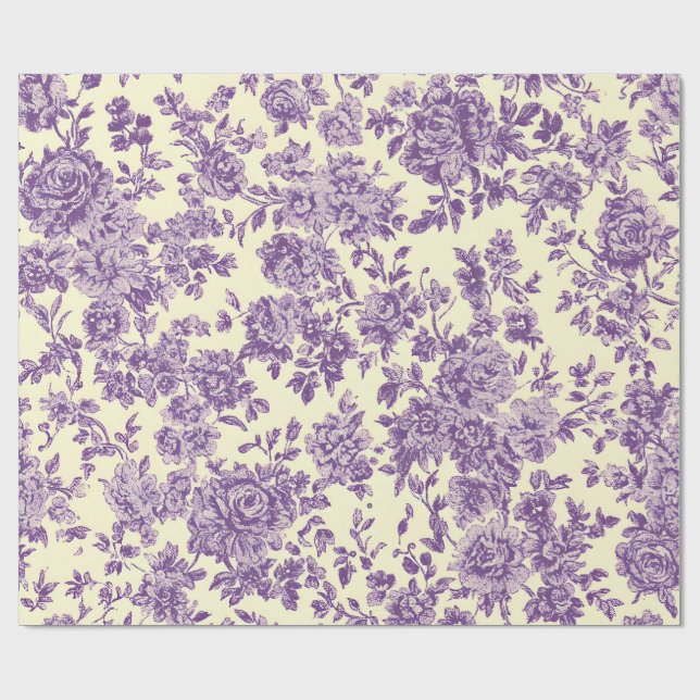 Lavendar Roses Wrapping Paper (Flat)