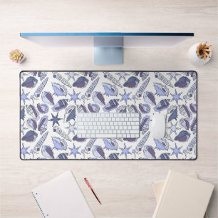 Lavendar Seashells Desk Mat