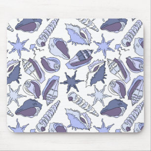 Lavendar Seashells Mouse Mat