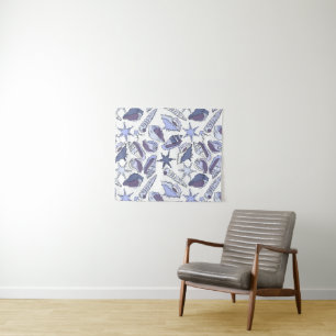 Lavendar Seashells Tapestry