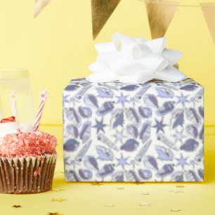 Lavendar Seashells Wrapping Paper
