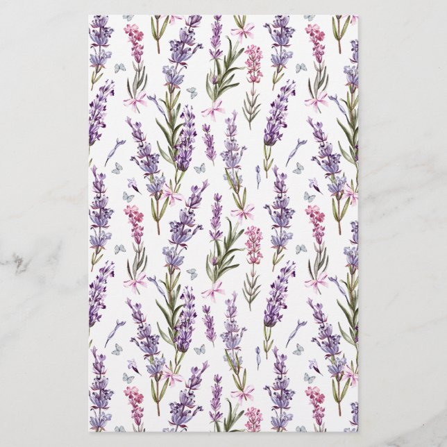 Lavendar Soap Wrap Paper Sheet (Front)