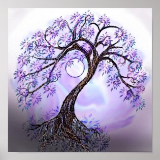 Lavendar Tree of Life Poster