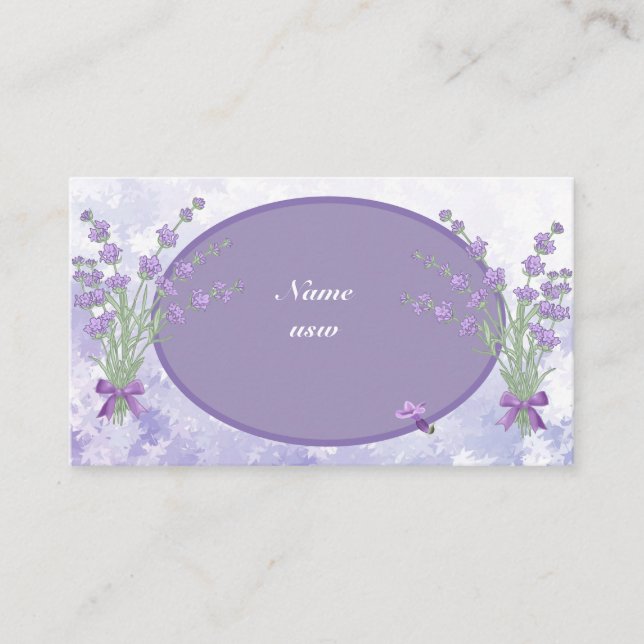 Lavendel business card (Front)