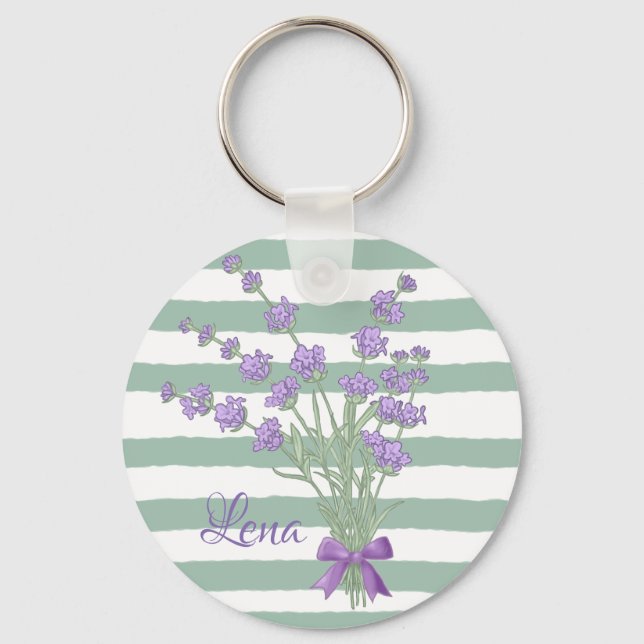 Lavendelstrauss, personalisiert key ring (Front)