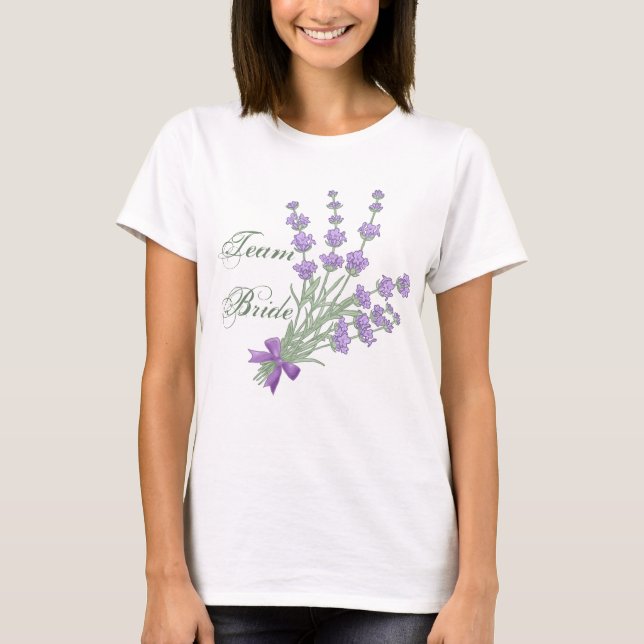 Lavendelstrauss, Team Bride T-Shirt (Front)