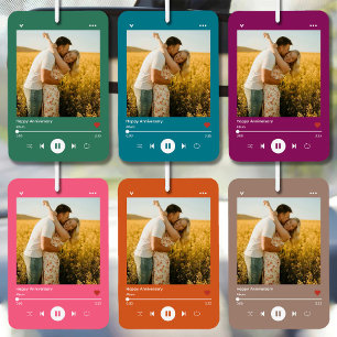 Lavender 25th Anniversary Photo Music Player Car Air Freshener