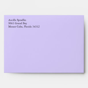 Lavender A7 5x7 Envelopes With Return Address