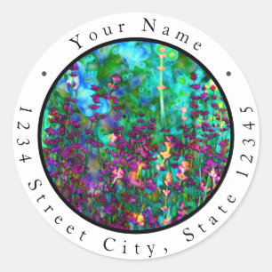Lavender Abstract Labels
