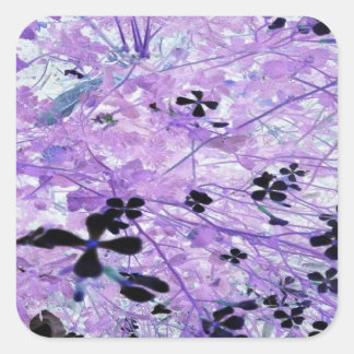Lavender Abstract Square Sticker