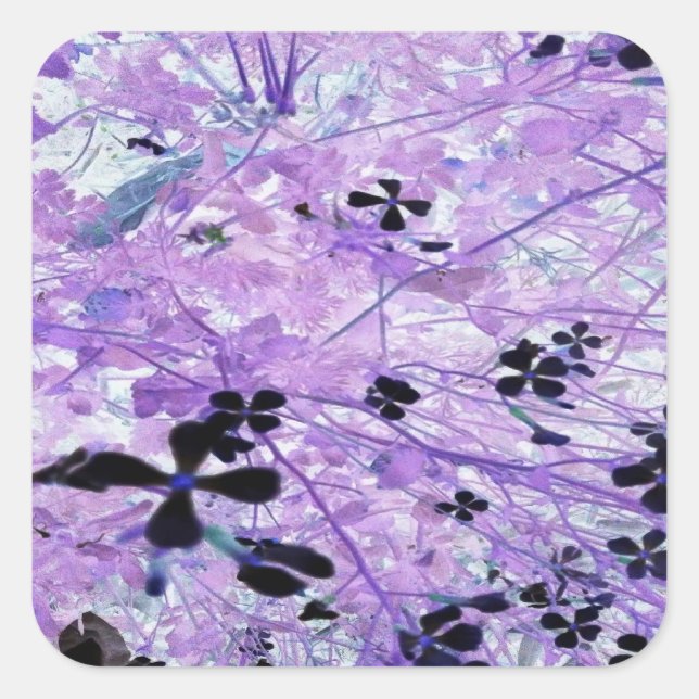 Lavender Abstract Square Sticker (Front)
