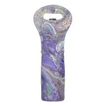 Lavender Abstract Wine Tote - "Naomi"