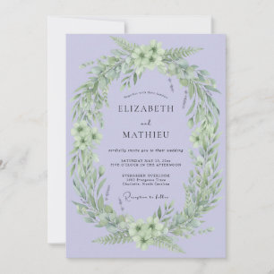 Lavender Abundant Nature Wedding Invitation