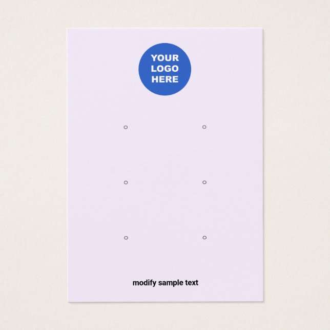 Lavender Add  Logo Three Hole Earring Display (Front)