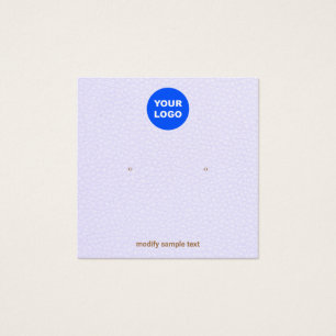 Lavender Add Your Logo Stud Earring Display