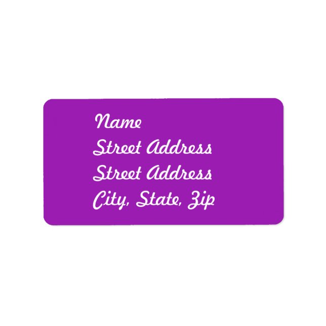 Lavender Address Sticker (Front)