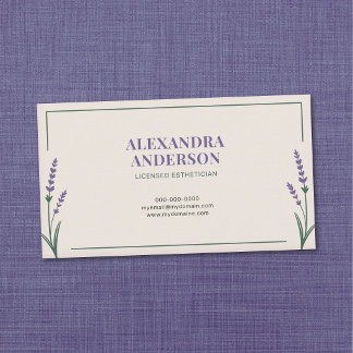 Lavender & Aesthetician Business Card