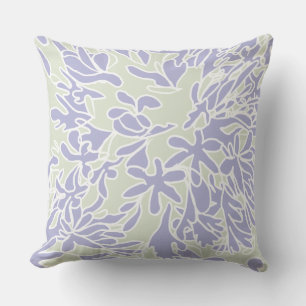Lavender Agapanthus Flower Sage Green Cushion