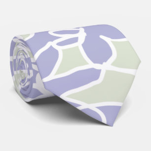 Lavender Agapanthus Flower Sage Green Tie
