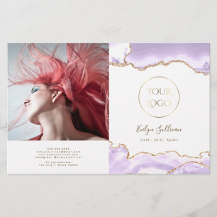 lavender agate bifold brochure