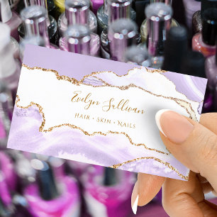 lavender agate business card