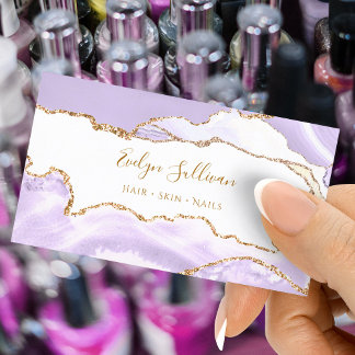 lavender agate business card