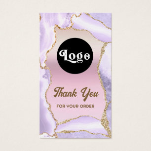 Lavender Agate Pearlescent Foil Package Insert