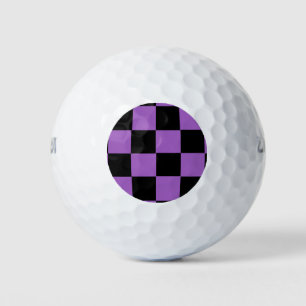 Lavender and Black Chequered Pattern  Golf Balls
