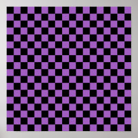 Lavender and Black Chequered Pattern 