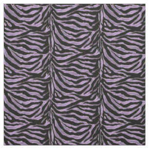 Lavender and Black Zebra Animal Print Fabric